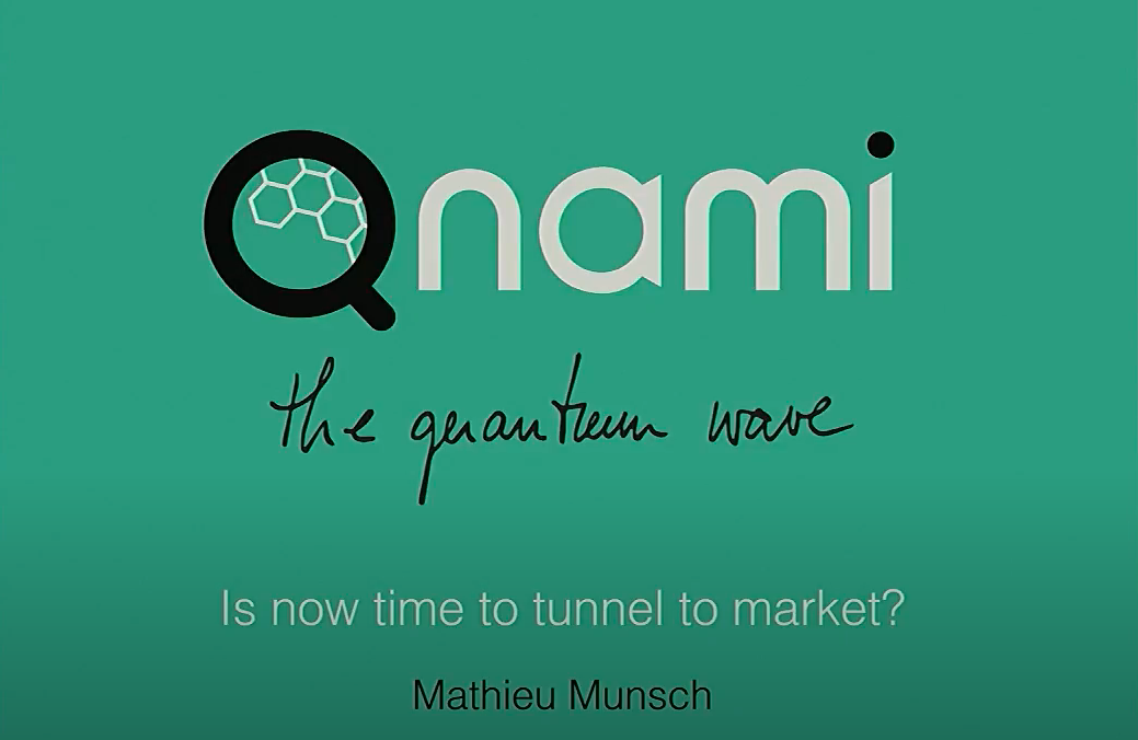 video starting frame Qnami the quantum wave. Is it now time to tunnel to market? Presented by Mathieu Munsch