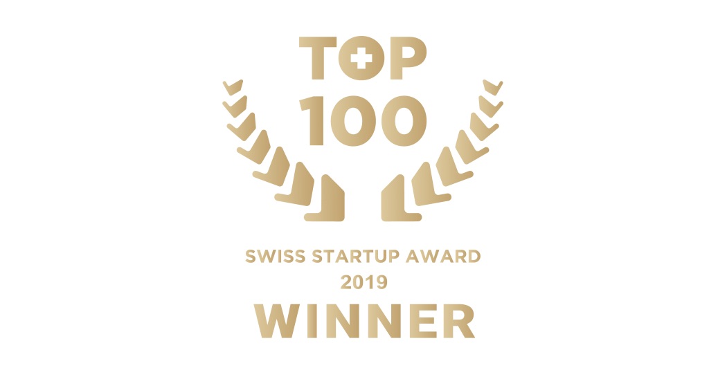 Winner logo of the Top 100 Swiss Startup Award 2019
