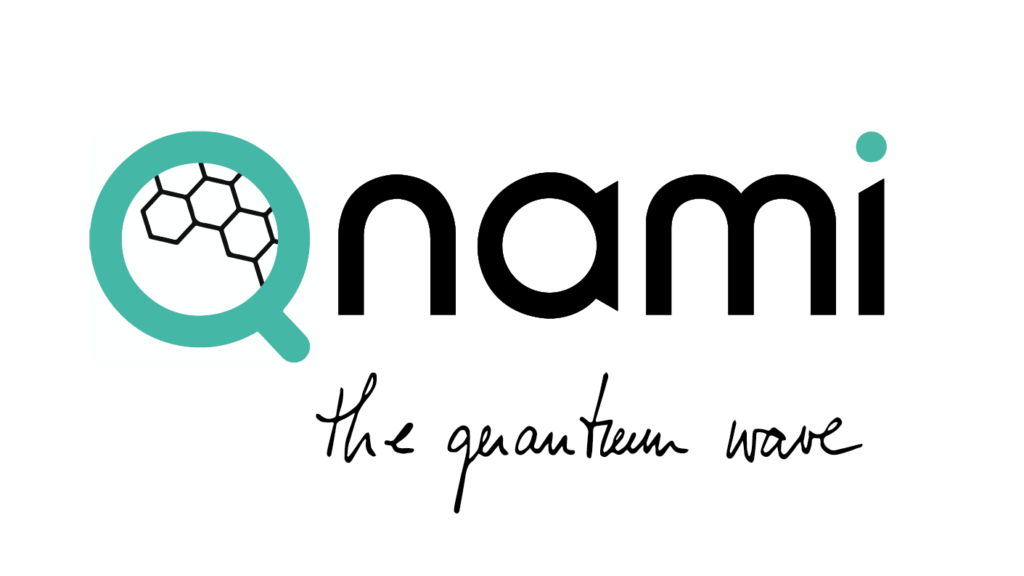 Qnami logo and claim the quantum wave
